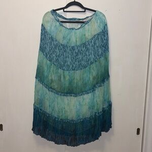Chico's Turquoise and Teal Maxi Skirt